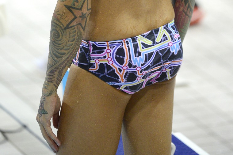 The tattoos of US swimmer Anthony Ervin